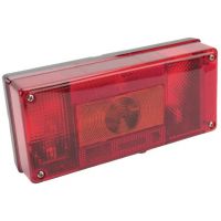 Farol traseiro retangular, 12V, vermelho/âmbar, de aparafusar, Midipoint by Aspöck