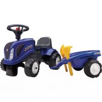TRANSPORTADOR NEW HOLLAND T7 AZUL COM REBOQUE