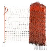 Rede para aves de capoeira 50m/106cm com espigão duplo cor de laranja