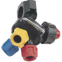 Porta-bicos 3/8" triplo tipo abraçadeira