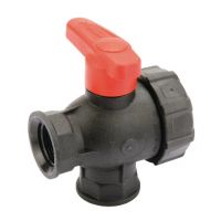Válvula de esfera 3 vias 3/4" Interrompida