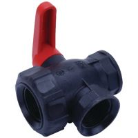 Válvula de esfera 3 vias 1 1/4" interrompida