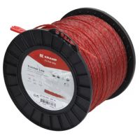 Fio de corte, Ø3mm x 281m, entrançada, silenciosa, vermelha,