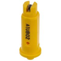 Bico anti-deriva, venturi, jato plano simples AIUB 110° 02, aço inoxidável, amarelo, TeeJet