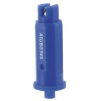 Bico anti-deriva, venturi, jato plano simples AIUB 110° 03, aço inoxidável, azul, TeeJet