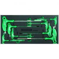 Tabuleiro EVA 8 chaves hexagonais punho Jonnesway H10MB08KV