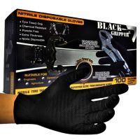 Luvas Nitrilo com Relevo Black Gripper Tamanho M