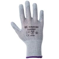 Luvas de trabalho cinzentas Polykor, 22,5 cm de comprimento, tamanho 7/S, Proteção