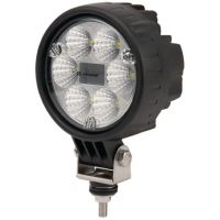 Luz de trabalho LED, 25W, 2000lm, redondo, 10/30V, Ø 117mm, feixe largo, 6 LEDs,
