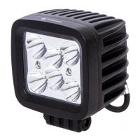 Luz de trabalho LED, 42W, 3780lm, quadrado, 10/30V, 100xSpot beam, 6 LEDs,