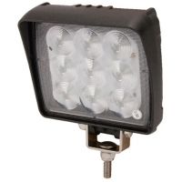 Luz de trabalho LED, 18W, 2160lm, quadrado, 12/36V, 122.6x58.1x109.4mm ficha Deutsch, feixe largo,