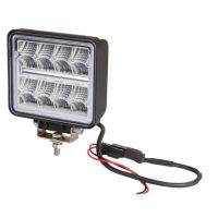 Luz de trabalho LED, 24W, 2272lm, quadrado, 9/36V, 114x128mm, Deutsch 2 pinos, feixe largo amplo, 16 LEDs,