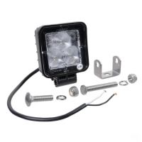 Luz de trabalho LED., 8W, 720lm, quadrado, 10/12/24/30V, 70x70mm, feixe largo,