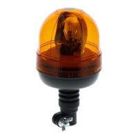 Farol rotativo halogéneo, 55W, 12V, âmbar, montagem em poste flexível, Ø 127 mmx240 mm,