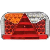 LED Farolim, Funções: 7, Travão / Traseiro / Pisca / Nevoeiro / marcha atrás / Chapa de matricula / Reflector, Esq., 12-36V