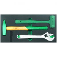 Tabuleiro EVA Martelos e chave inglesa Jonnesway M09103KV