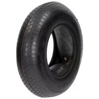 Pneu e câmara de ar 4.00-8, 4 camadas, válvula reta, S-369,