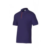 Pólo de Manga Curta Bicolor Azul Navy/Vermelho Tamanho XXL