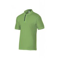 Pólo de Manga Curta Bicolor Verde Lima/Azul Marinho Tamanho XXL