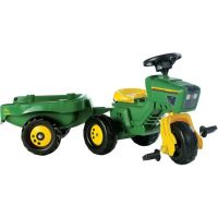 Trator com carregador frontal e reboque, John Deere, a partir dos 2,5 anos, RollyTrac by Rolly Toys