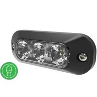 Farolim LED Perigo, 3 LEDs, Cor de luz: Verde