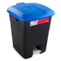 Contentor do Lixo Eco Tayg 50 l. Preto/ azul con Pedal