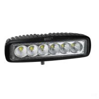 Luz de trabalho LED, 3W, 1350lm, retangular, 12/24V, branco, 50x60x160mm, 6 LEDs, Vapormatic