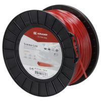 Fio de corte, 3mm x 132m, quadrada, vermelha,