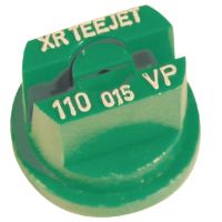 Bico padrão, duplo, jato plano XR 110° 015, plástico, verde, TeeJet