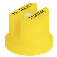 Bico padrão, duplo, jato plano XR 110° 02, cerâmica, amarelo, TeeJet