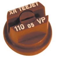 Bico padrão, duplo, jato plano XR 110° 05, plástico, castanho, TeeJet