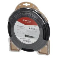 Fio de corte, 4mm x 21m, quadrada, preta,